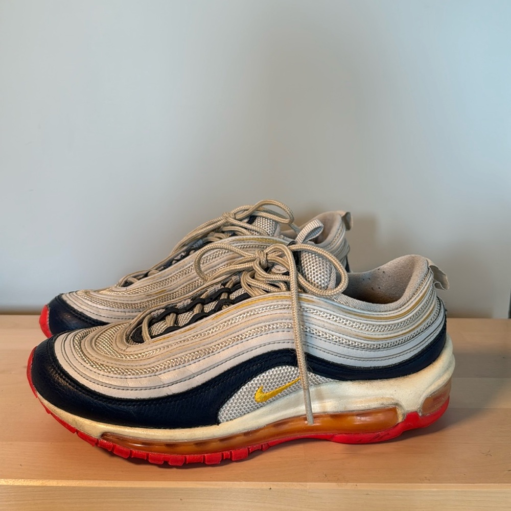 Nike Air Max 97 Midnight Navy Racer Pink Laser Orange Women’s Size 8